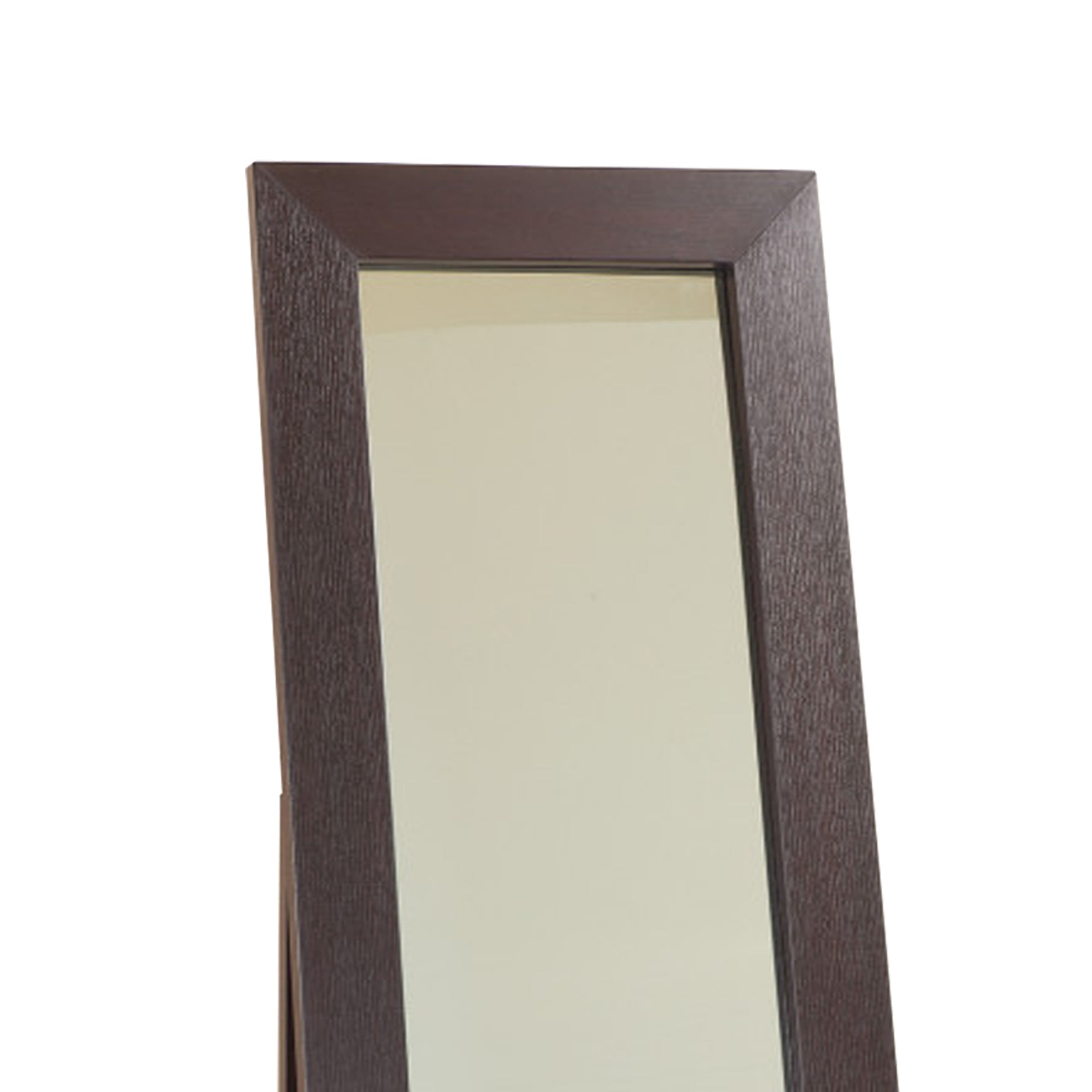 Aesthetic Accent Mirror With Wooden Framing, Dark Brown - BM148738