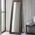 Aesthetic Accent Mirror With Wooden Framing, Dark Brown - BM148738