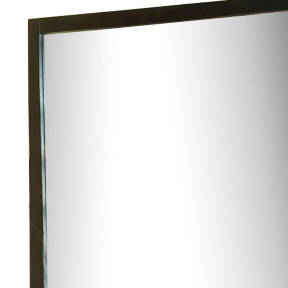 BM168971 Mirror With Wooden Frame, Espresso Brown