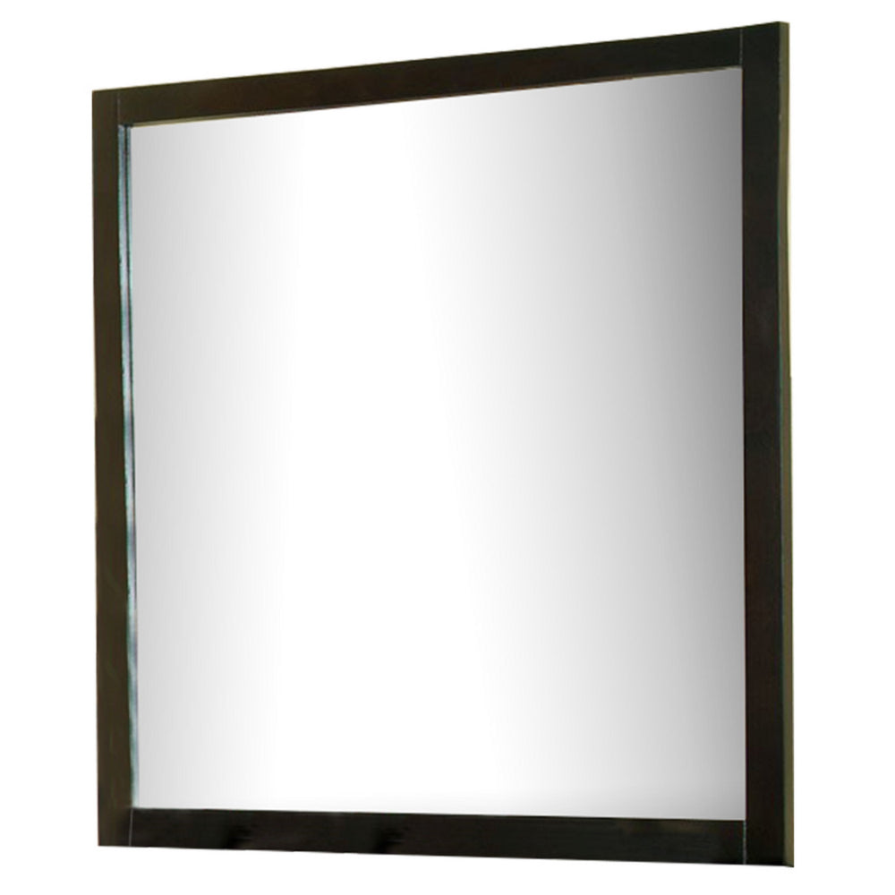 BM168971 Mirror With Wooden Frame, Espresso Brown