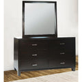 BM168971 Mirror With Wooden Frame, Espresso Brown