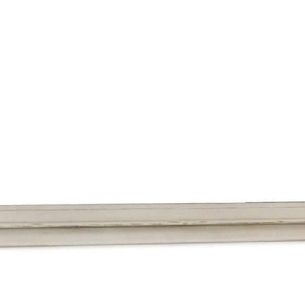 Scalloped Top Wood Encased Mirror with Molded Details, Antique White - BM227370