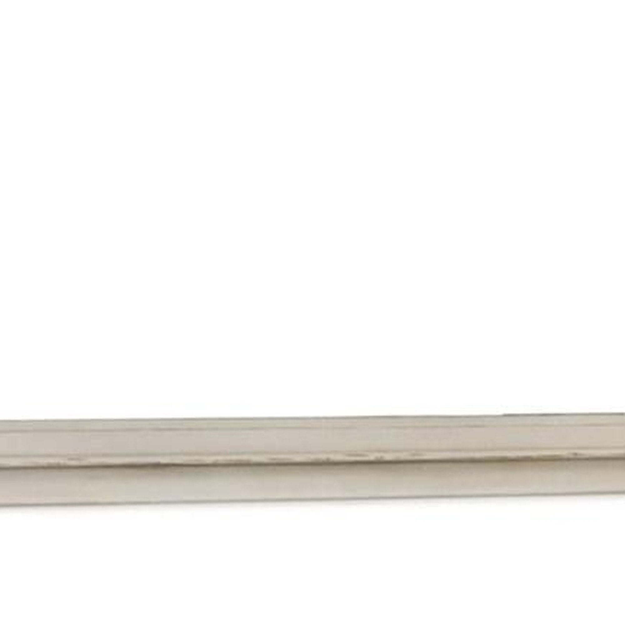 Scalloped Top Wood Encased Mirror with Molded Details, Antique White - BM227370